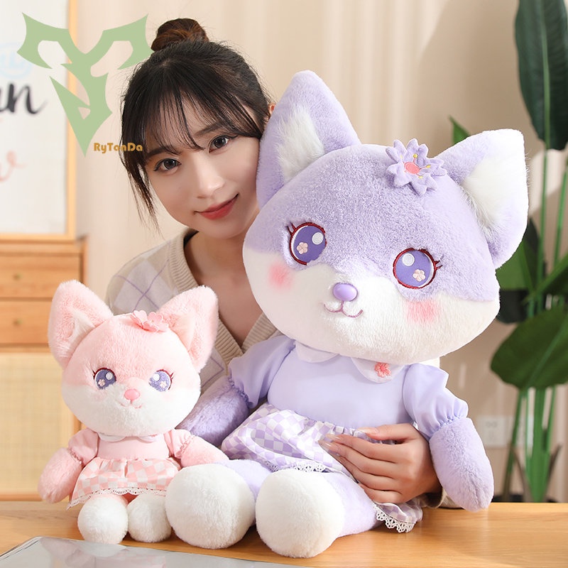 Thú Nhồi Bông Hình Cáo Hoạt Hình Sáng Tạo Mềm Mại Trang Trí Nhà Cửa
