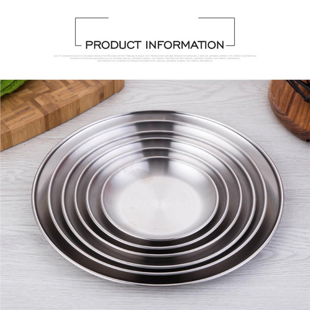 Đĩa Đựng Thức Ăn Bằng Thép Không Gỉ Tiện Dụng Khi Đi Cắm Trại