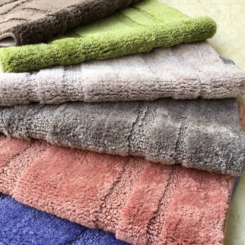 Thảm lau chân, bộ 2 thảm bếp, thảm decor siêu thấm hút sợi bông cotton 100% siêu mềm mại sang trọng