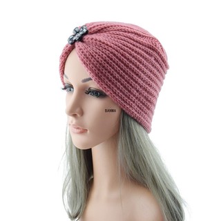 Mũ Len Beanie Đính Hoa Đá Pha Lê