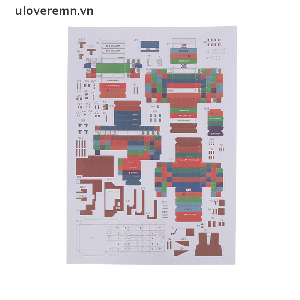 Mô Hình Tàu Hàng Gdansk 3D Bằng Giấy 1: 400