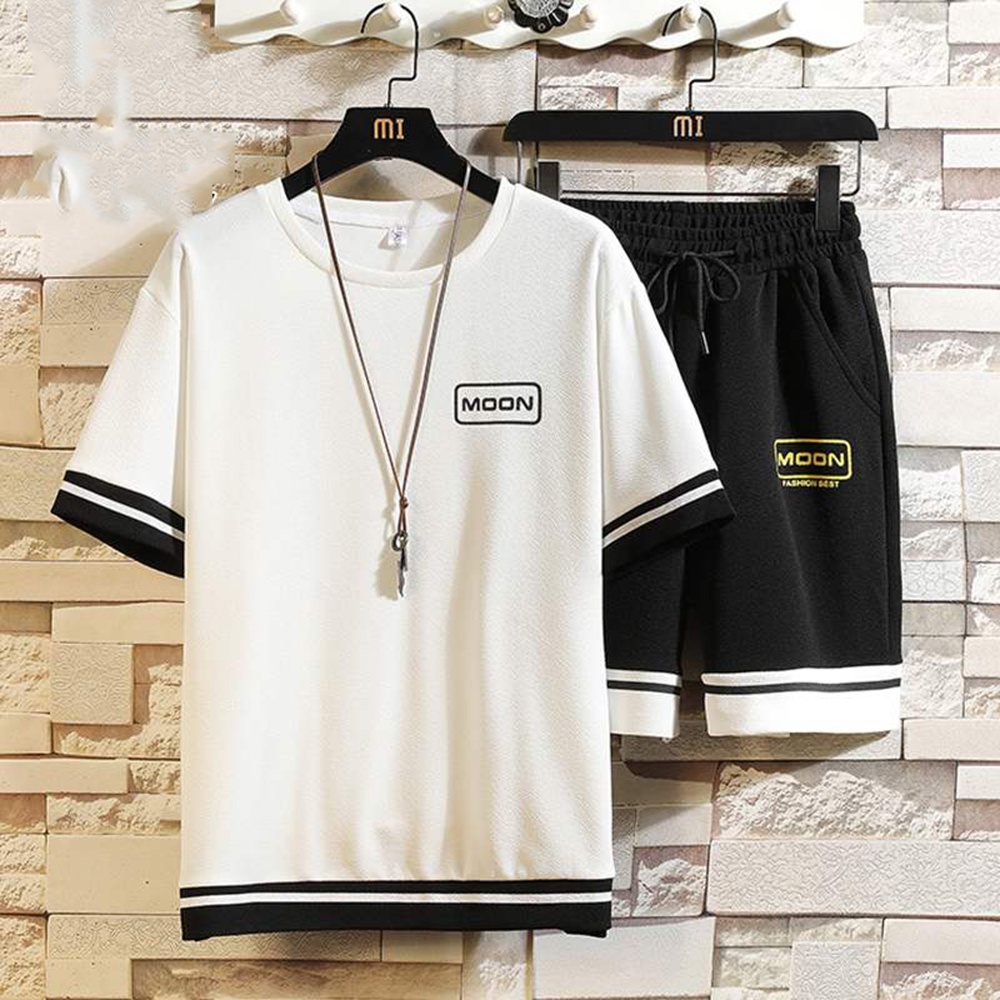Bộ Quần Áo Cộc Tay Nam Mùa Hè "MOON" Style Hàn Quốc Trẻ Trung sozo SET NAM 90000161C4