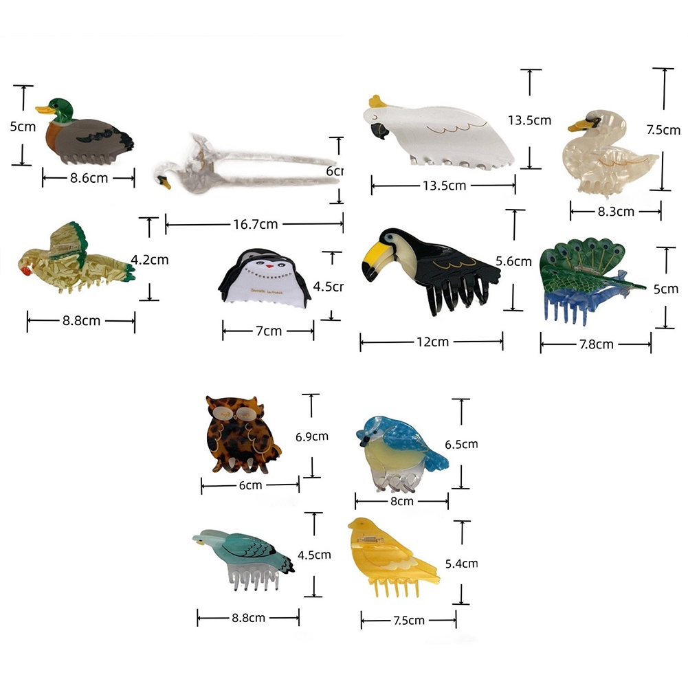Kẹp Tóc Hình Chim Hoạt Hình Nhiều Kiểu Sáng Tạo Thời Trang Cho Nữ