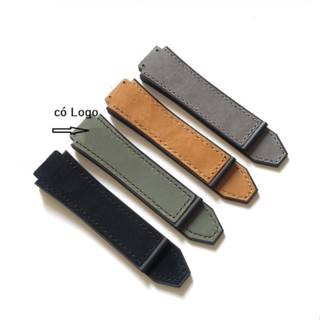 Dây đồng hồ H.U.B da lộn size 42mm ( tặng kèm tua vít thay dây)