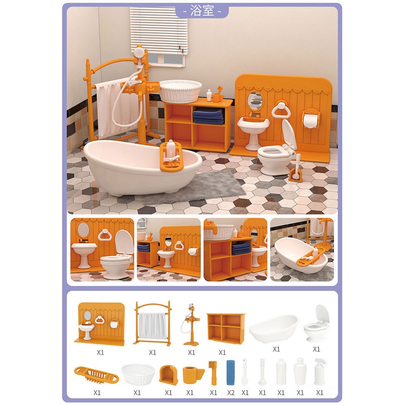 Mô Hình Khu Rừng Thỏ Tỉ Lệ 1 / 12 Trang Trí Nhà Búp Bê