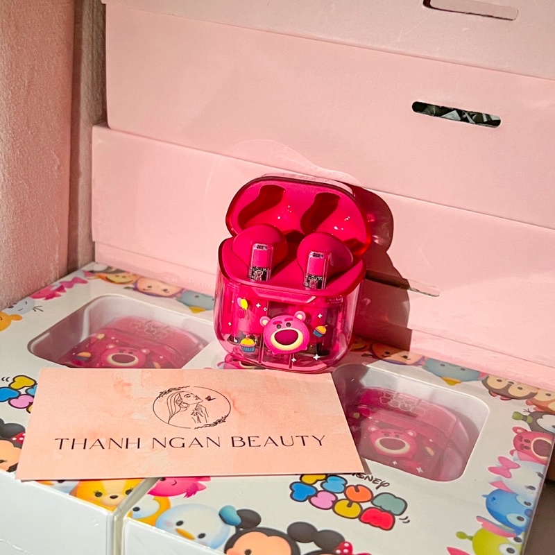 Tai Nghe Bluetooth Tsum Lotso Hồng DB1 x Disney Chính Hãng