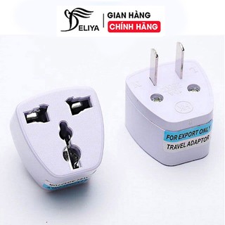 Đầu Chuyển Đổi 3 Chấu cho Phích cắm điện Deliya chuyển đổi 3 chấu sang 2 chấu