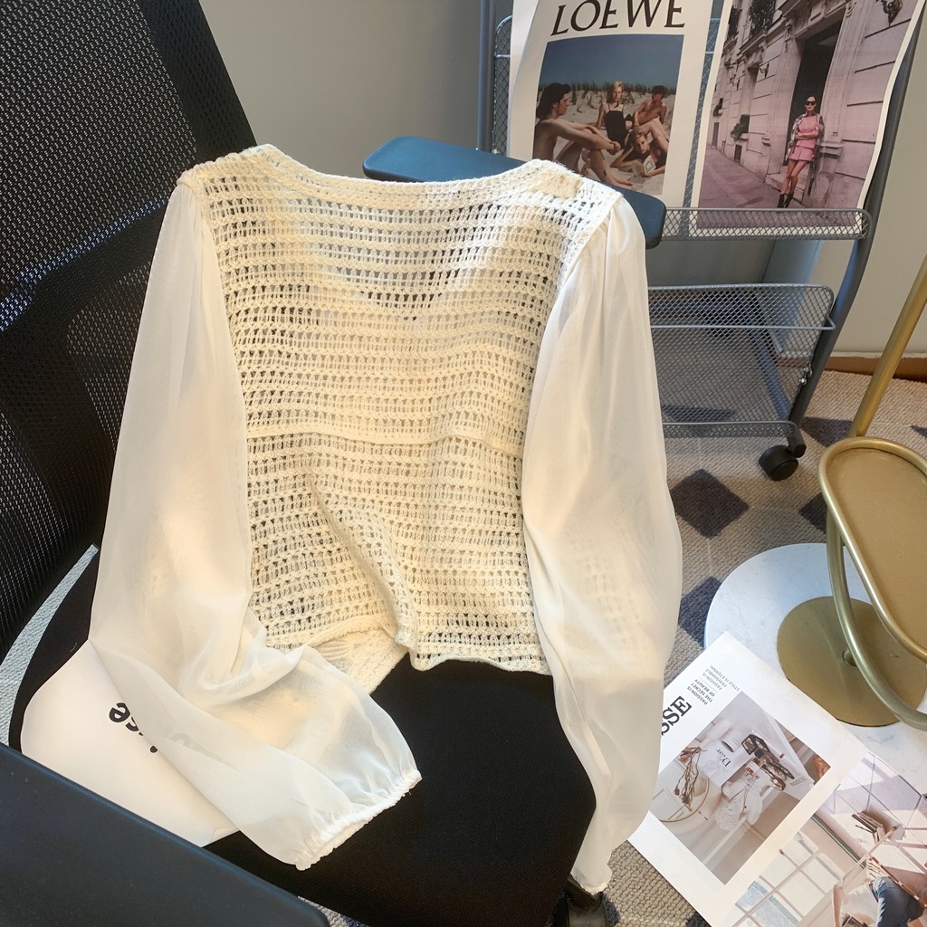 Áo Sơ Mi Ngắn Cổ Chữ V Thêu Họa Tiết Thời Trang Xuân Hè Dành Cho Nữ