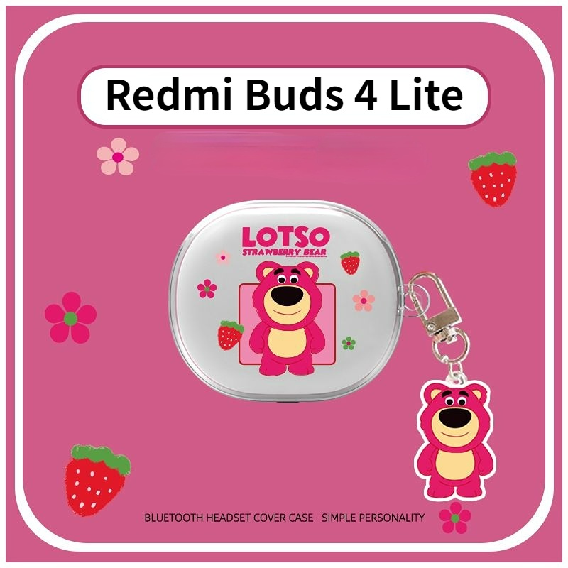 Vỏ Bảo Vệ Hộp Sạc Tai Nghe Redmi Buds 4 Lite Trong Suốt Họa Tiết Hoạt Hình Chó cinnamon Dễ Thương