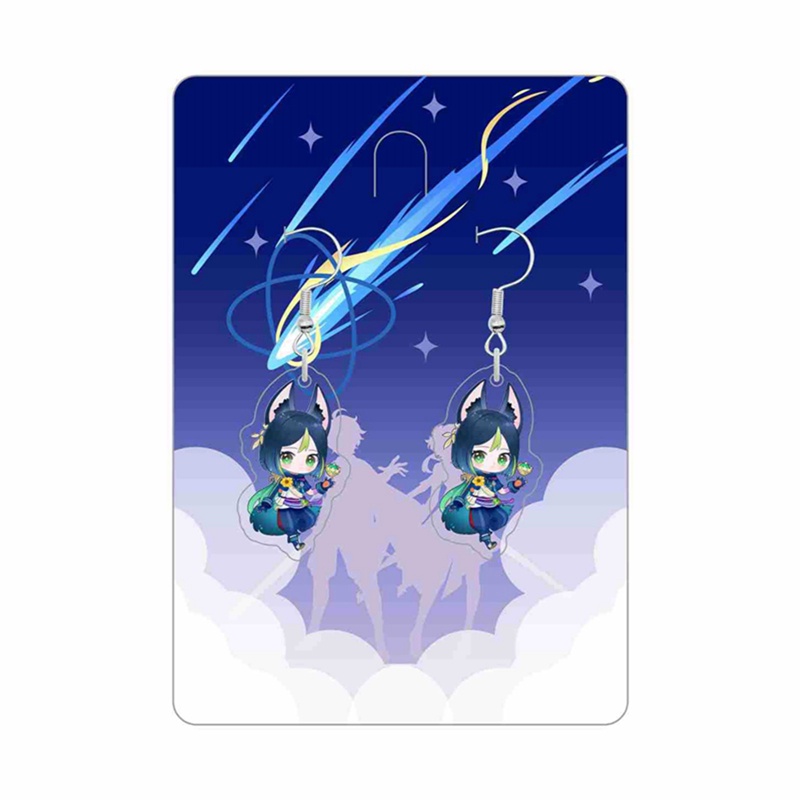 Hq Khuyên Tai Acrylic Hình Anime Genshin Va Chạm Mandrill Nashida Sano