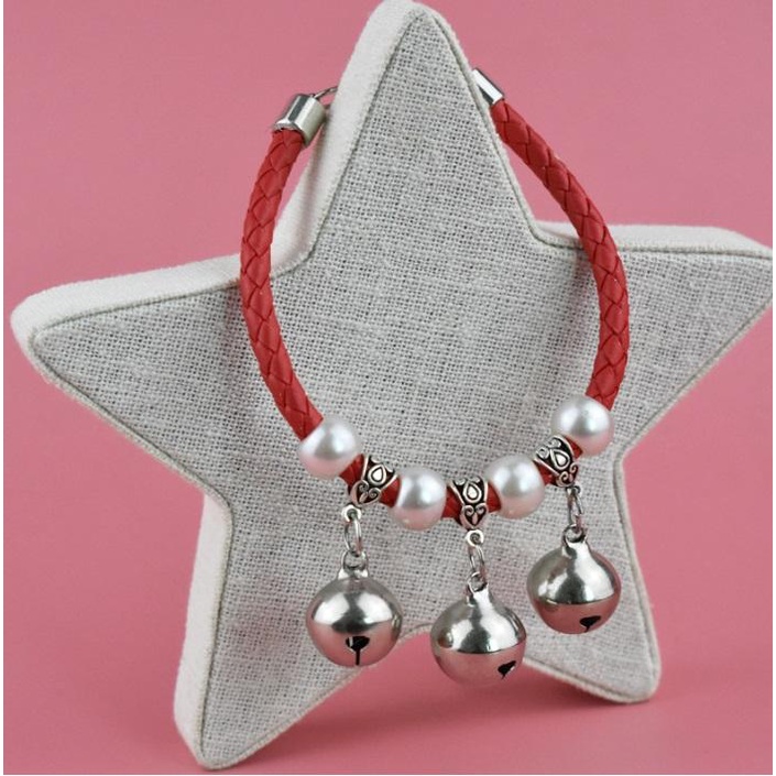 Vòng Cổ 3 Chuông Cho Chó Mèo , vòng cổ nhiều màu sắc cho thú cưng  (Màu ngẫu nhiên)