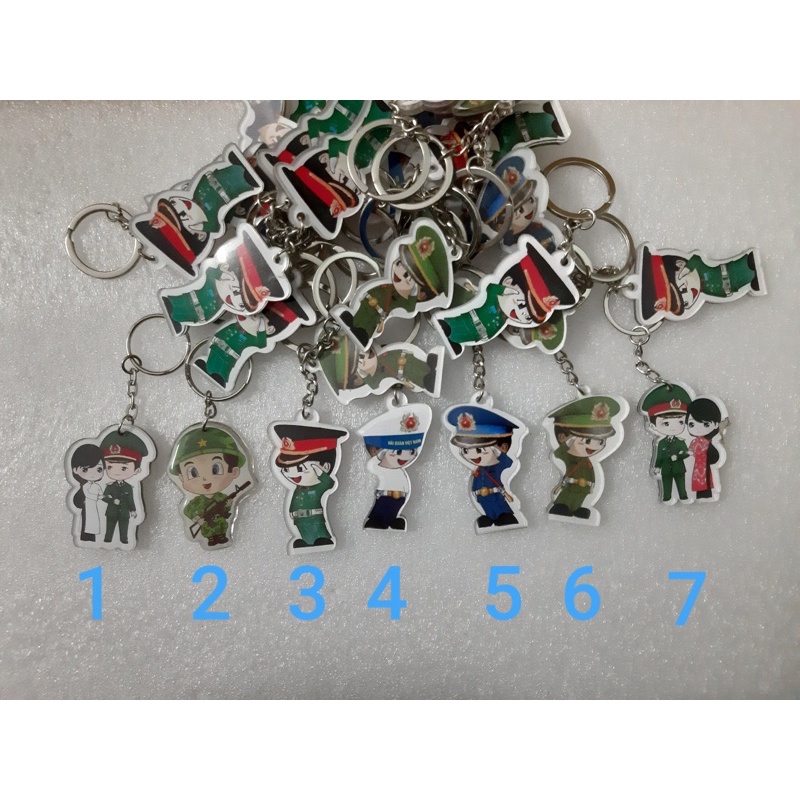 💥MÓC KHÓA CHIBI quân nhân- c/a- bác sĩ dễ thương