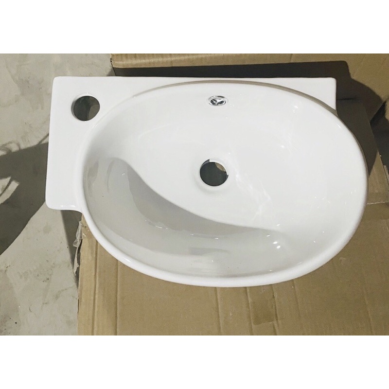 Chậu rửa mặt lavabo mini treo góc , lavbao y tế phù hợp cho phòng mạch, nhà vệ sinh nhỏ, bảo hành chính hãng men 10 năm