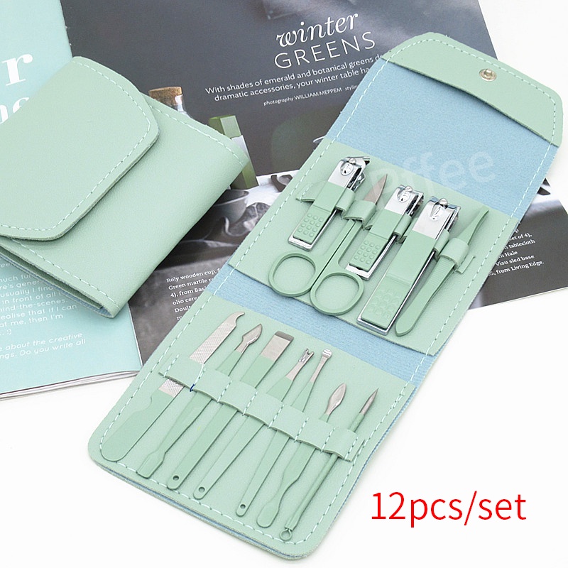 Set 4/ 12 dụng cụ chăm sóc móng PFFEE thép không gỉ chuyên dụng