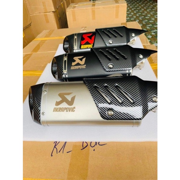 Pô Akrapovic R2 Mới 2023 Kèm Tiêu Tiện CNC Akrapovic R1 V2, Pô AK R2 - AK R1 V2 Mẫu 2022 Sẵn Tiêu Đi