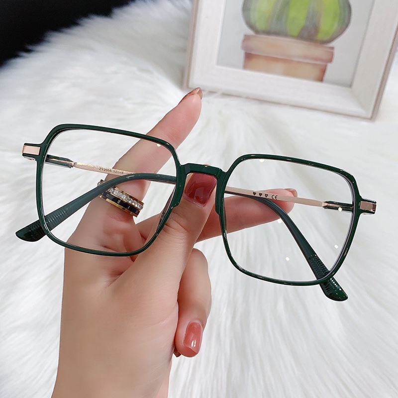 Mắt Kính Gọng Vuông Chống Bức Xạ / Ánh Sáng Xanh Thời Trang Hàn Quốc Cho Nam Nữ