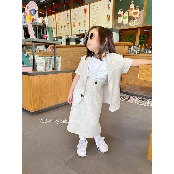 Rập Giấy 30125 - Set Blazer tay ngắn, Chân váy midi maxi