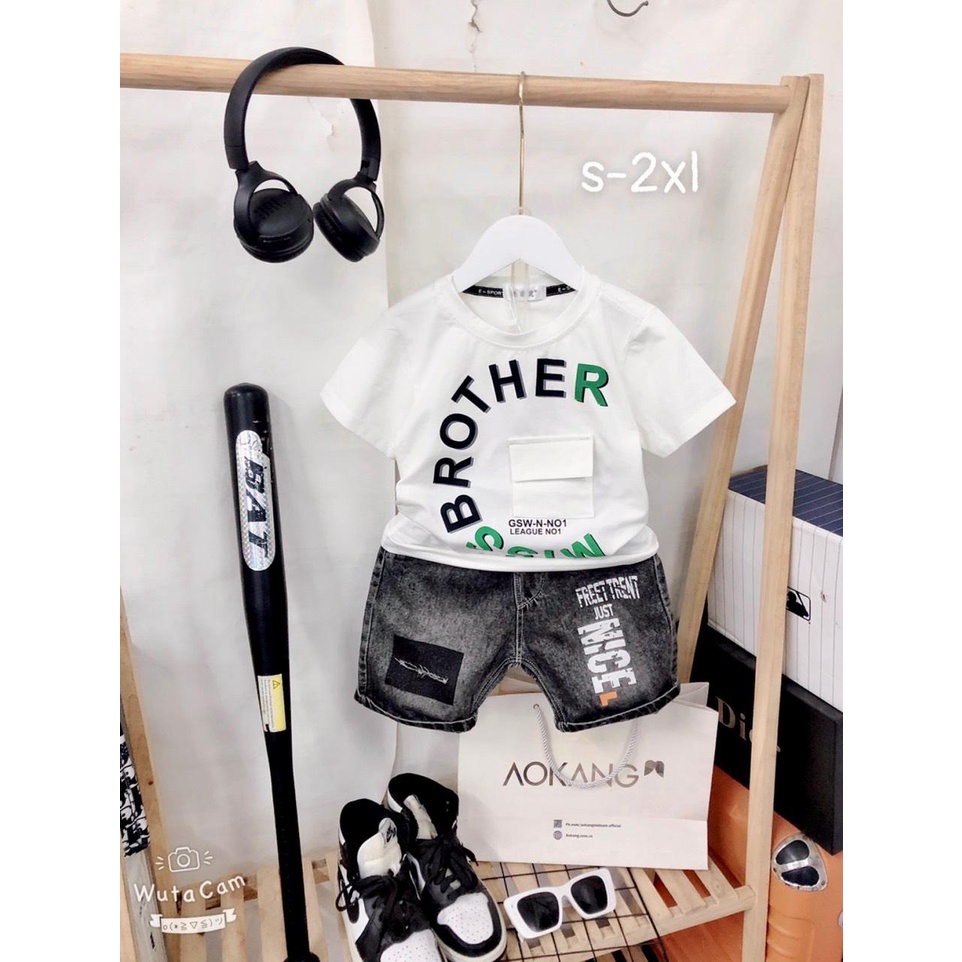 Bộ cộc bé trai hàng QC Brother cực chất (B20, B21) (From size từ 14-28kg)