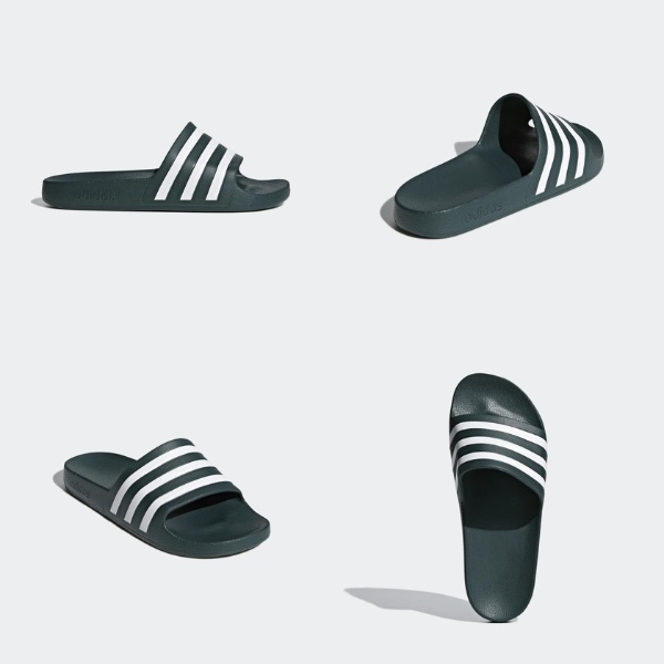 Dép chính hãng Adilette Aqua All Black đúc nguyên khối quai ngang không thấm nước