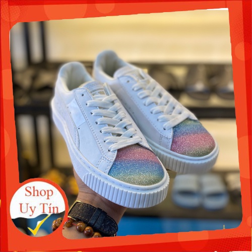 Giày thể thao sneaker nữ trắng 𝐏𝐔𝐌𝐀 ⚡Tặng 1 đôi tất Full Box Bill ⚡ Bản hàng 11 bản trung.