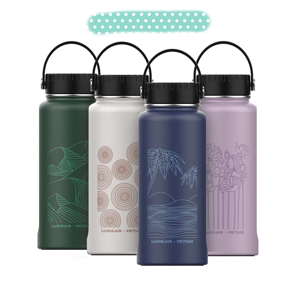Bình giữ nhiệt Lock&amp;Lock Riga Tumbler Vietnam Edition 897ml bằng thép ko gỉ LHC4160
