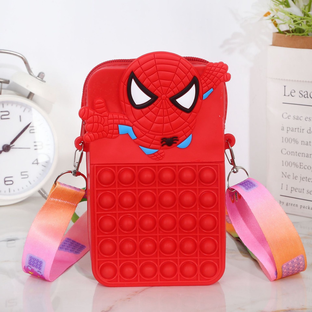 Túi Đeo Chéo Đựng Điện Thoại Bằng Silicon Thời Trang Cho Bé Trai