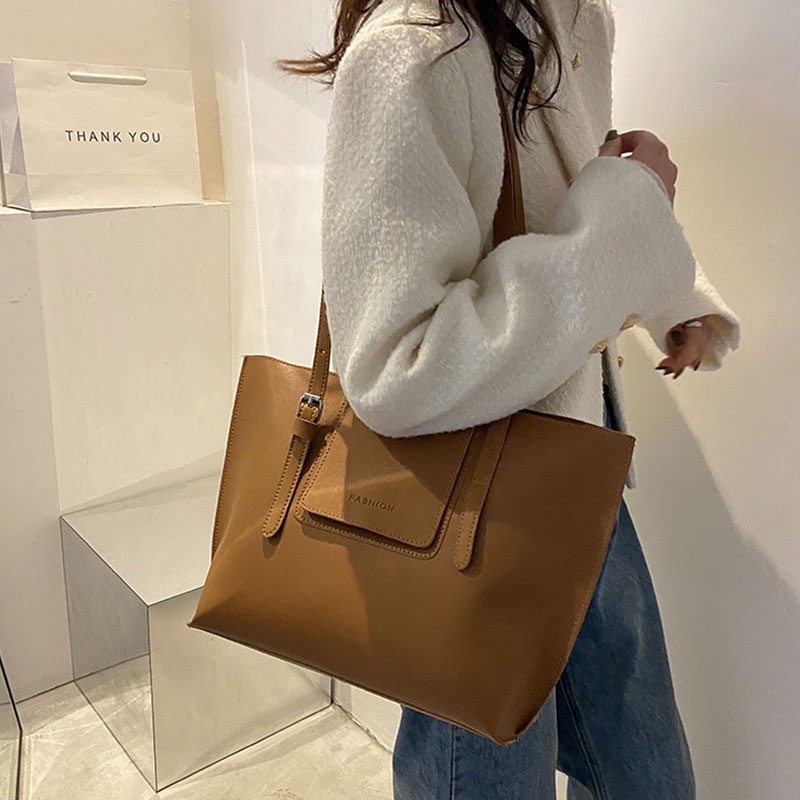 AlphaZ Túi Xách Đeo Vai Sức Chứa Lớn Phong Cách Đơn Giản Hợp Thời Trang Cho Nữ