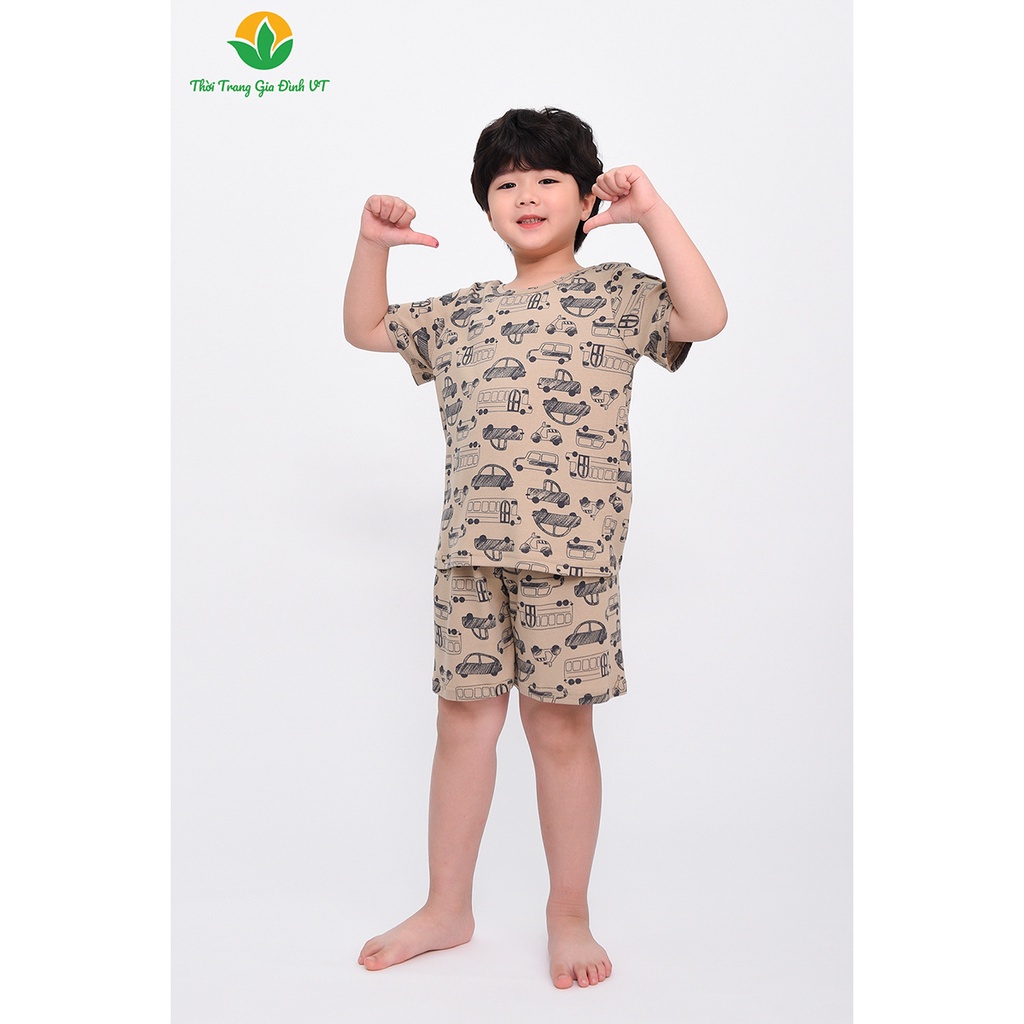 Đồ ngủ bé trai mùa hè Việt Thắng, quần đùi, áo cộc tay, chất thun - B63.2322