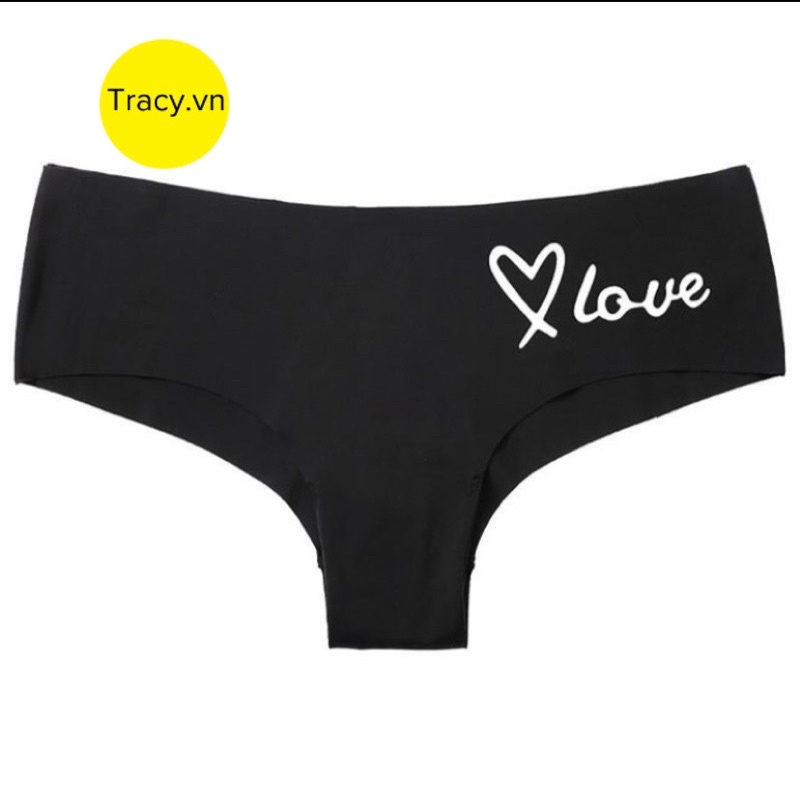 Quần Lót Nữ Su Đúc In Trái Tim 💓 CHữ LOVE mã 1089,Đường viền không may