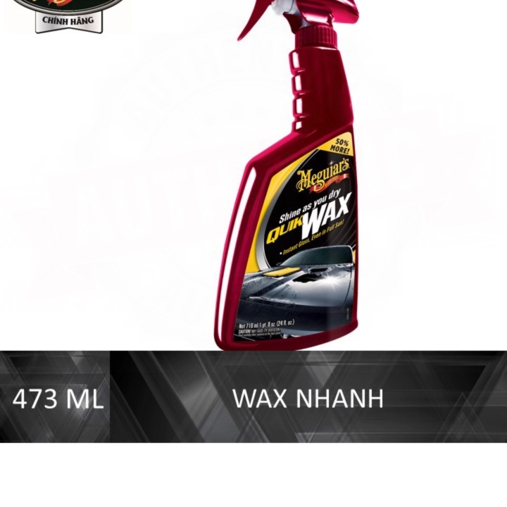 Meguiar's Wax bóng nhanh cho sơn dòng Cleaner - Quick Wax - A1624, 710 ml, 24 oz (chiết)