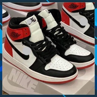 Giày Jordan cổ cao nam nữ. Giày Jordan đỏ đen cổ cao nam nữ.giày JD1 sneakers thể thao jd full box 2022