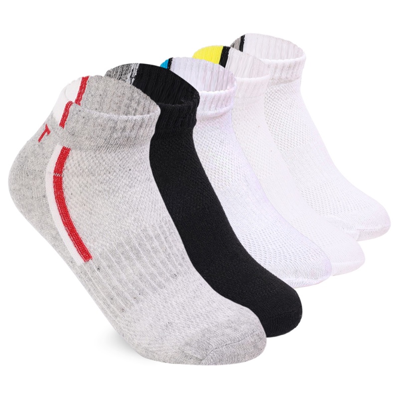 1 Đôi Tất Thể Thao Cổ Thấp Chống Trượt Thoáng Khí Thoải Mái Cho Nam