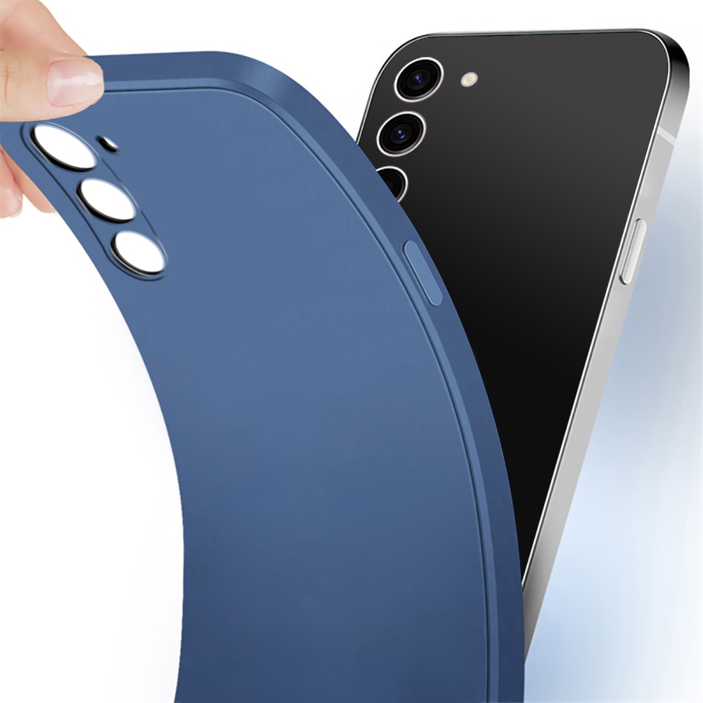 Camera Shell Shockproof Case Square Liquid Phone Cover For Samsung Galaxy S23 Ultra S22 plus s23+