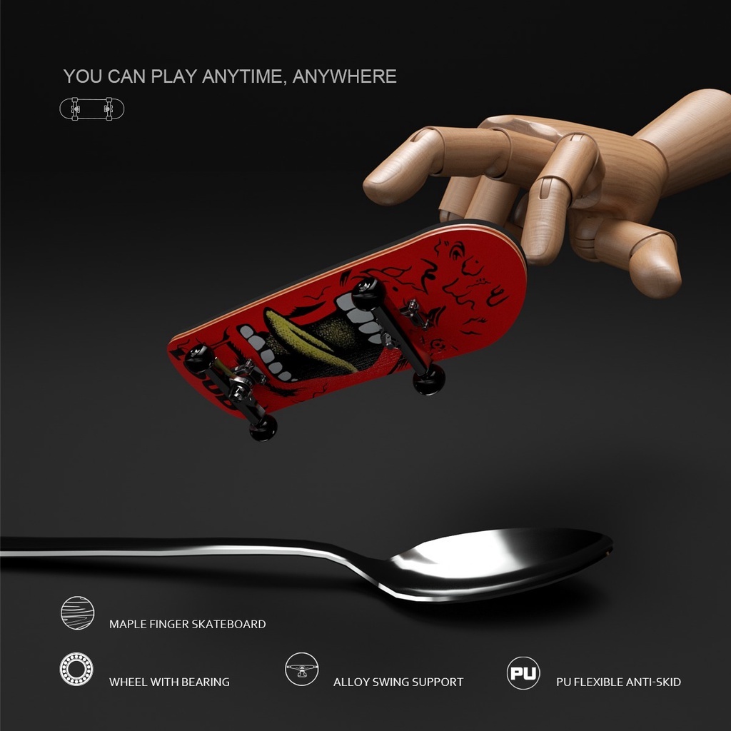 Đồ Chơi Ván Trượt Ngón Tay Công Nghệ Bằng Gỗ Và Hợp Kim Nhôm Độc Đáo DIY