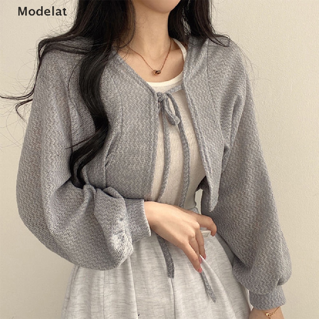 Áo Khoác Cardigan Dệt Kim Tay Dài Dáng Ngắn Phong Cách Retro Thời Trang Cho Nữ | BigBuy360 - bigbuy360.vn