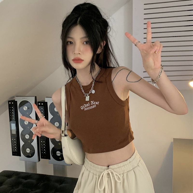 IELGY   Áo Không Tay Dáng Ôm Thời Trang Dành Cho Nữ