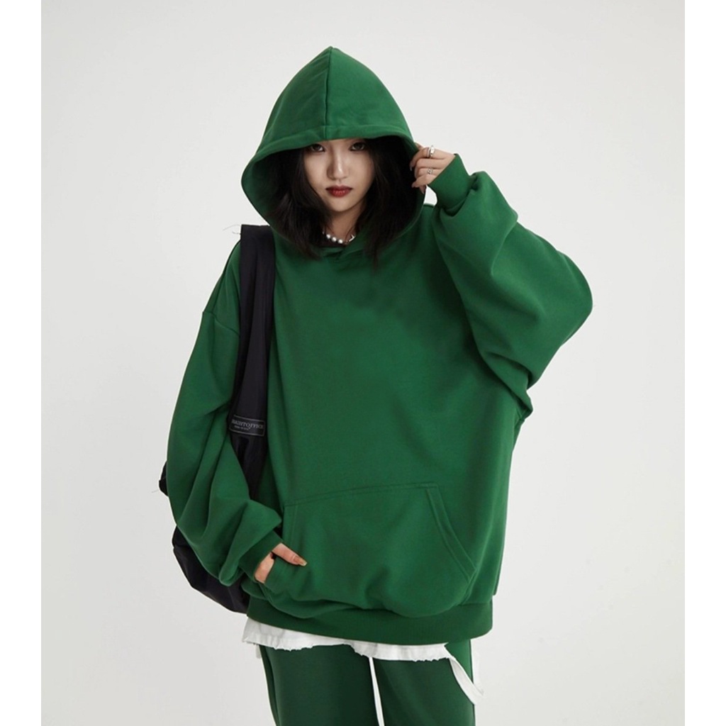 Áo hoodie trơn unisex ullzang nỉ ngoại local brand MOUTEE - Áo khoác nỉ trơn unisex 7 màu có form rộng XL - MOUTEE.SG