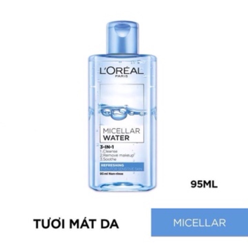 Nước tẩy trang loreal Paris làm sạch sâu loại minisize 30ml và 95ml