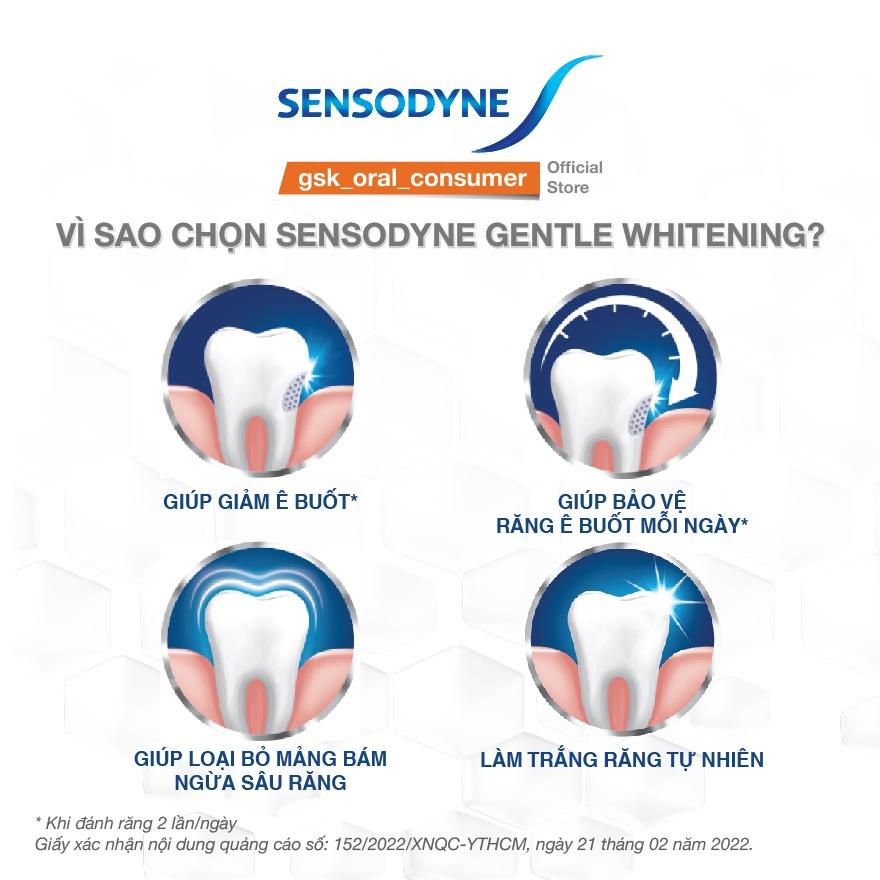 Kem đánh răng Sensodyne Gentle Whitening trắng răng giảm ê buốt tuýp 100g