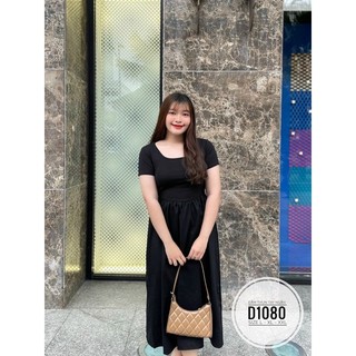 BIGSIZE Đầm thun tay ngắn D1080