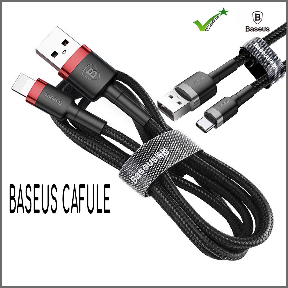 Cáp sạc Baseus Cafule sạc nhanh bọc dù siêu bền dài 1m/2m