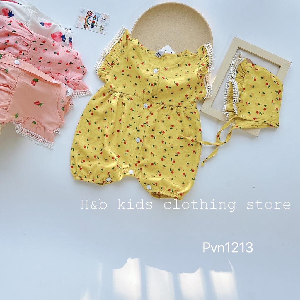 Set body đũi tặng mũ cho bé gái