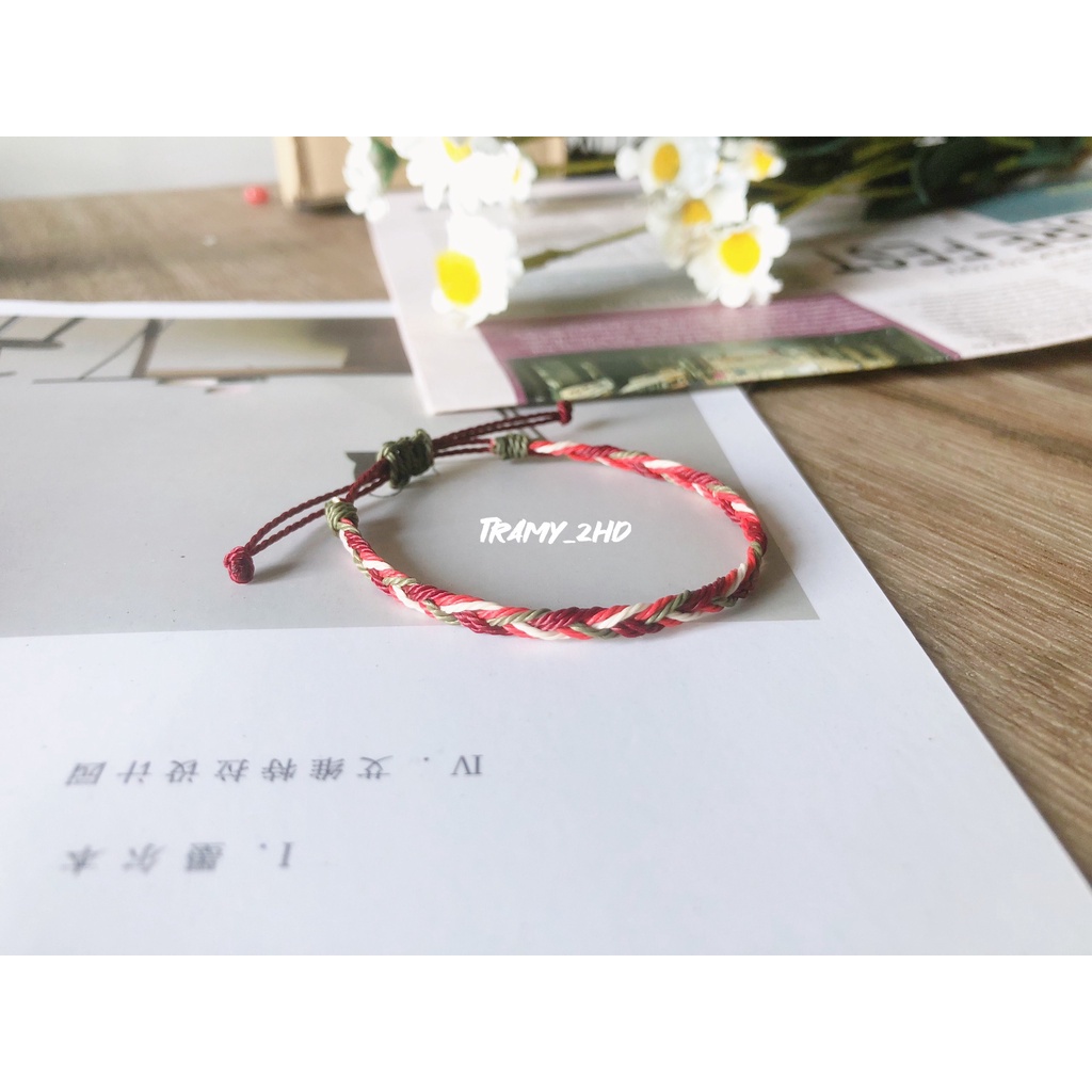 Vòng tay nam, nữ waterproof phối nhiều màu