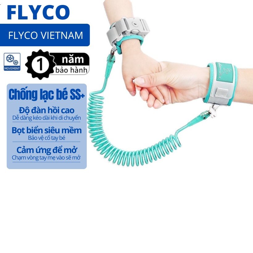 Dây chống lạc Happy walk Flyco loại chất liệu cao cấp (có khóa cảm ứng) Hàng Chính Hãng - Cửa Hàng Thiết Bị Đồ gia dụng