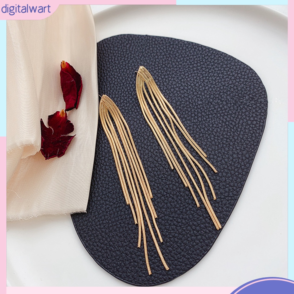 1 Đôi Bông Tai Dáng Dài Bằng Kim Loại Bóng Cao Không Gây Dị Ứng Phong Cách Bohemian Thời Trang Thích Hợp Làm Quà Tặng Cho Bạn Gái