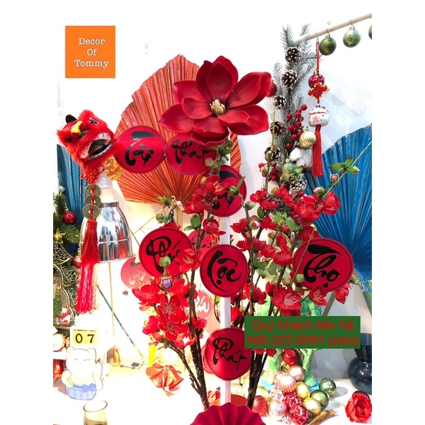 Đèn Decor Thần Tài, Kỳ Lân, hoa đào đèn handmade đẹp