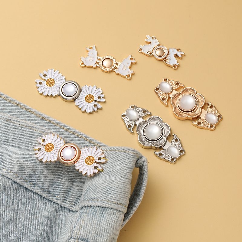 Móc Cài Quần Bằng Kim Loại Họa Tiết Hoạt Hình Dễ Thương Phong Cách Hàn Quốc