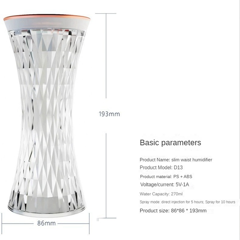 Máy Phun Sương Tạo Độ Ẩm Mini 720Ml Sạc USB Tiện Dụng Cho Gia Đình / Văn