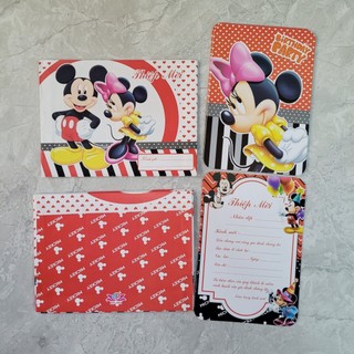 Combo 10 thiệp mời sinh nhật Minnie