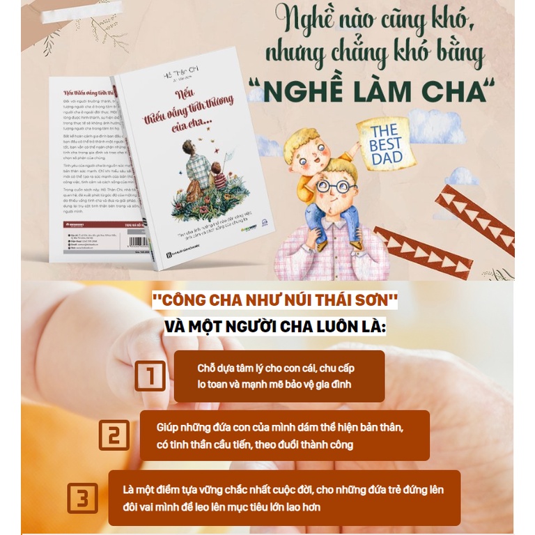 Sách Nếu Thiếu Vắng Tình Thương Của Cha - Tầm Quan Trọng Trong Tình Cảm Yêu Thương Của Cha Dành Cho Con